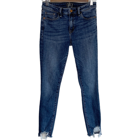 Abercrombie & Fitch Denim - Abercrombie & Fitch Mid Rise Super Skinny Ankle Jeans Chewed Hem Stretch 26 2